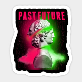 Janus Mythology Vaporwave Pink and Green 2 Sticker